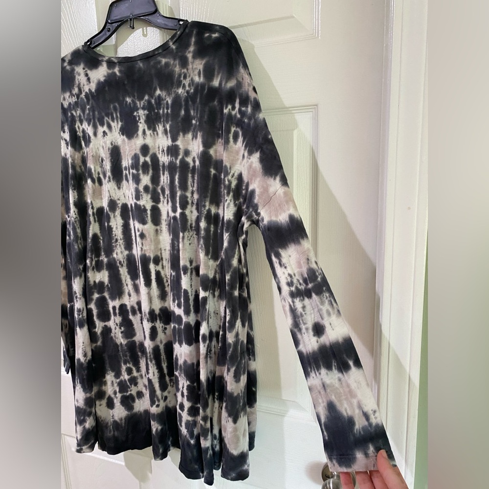 Show Me Your Mumu Mellow Tunic Top Womens L Tie Dye Long Sleeve Flowy Beach - Picture 10 of 12